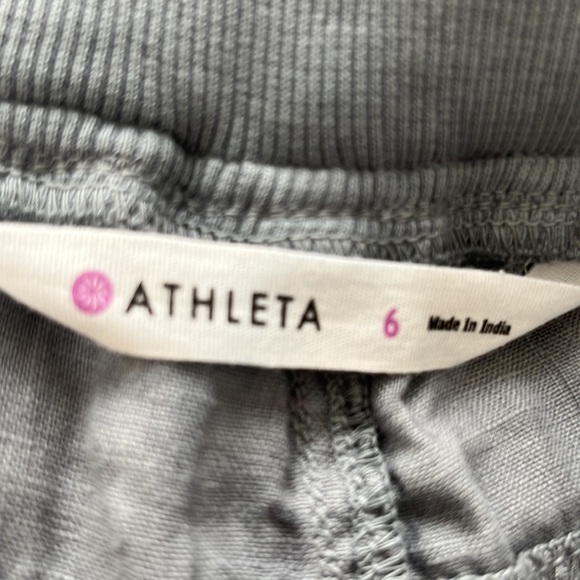 VGUC Athleta Linen Creston slate cobblestone gray Shorts Size 6 - Picture 7 of 11
